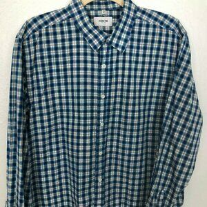 HYDEN YOO Plaid Button Front Shirt - Collegiate Core